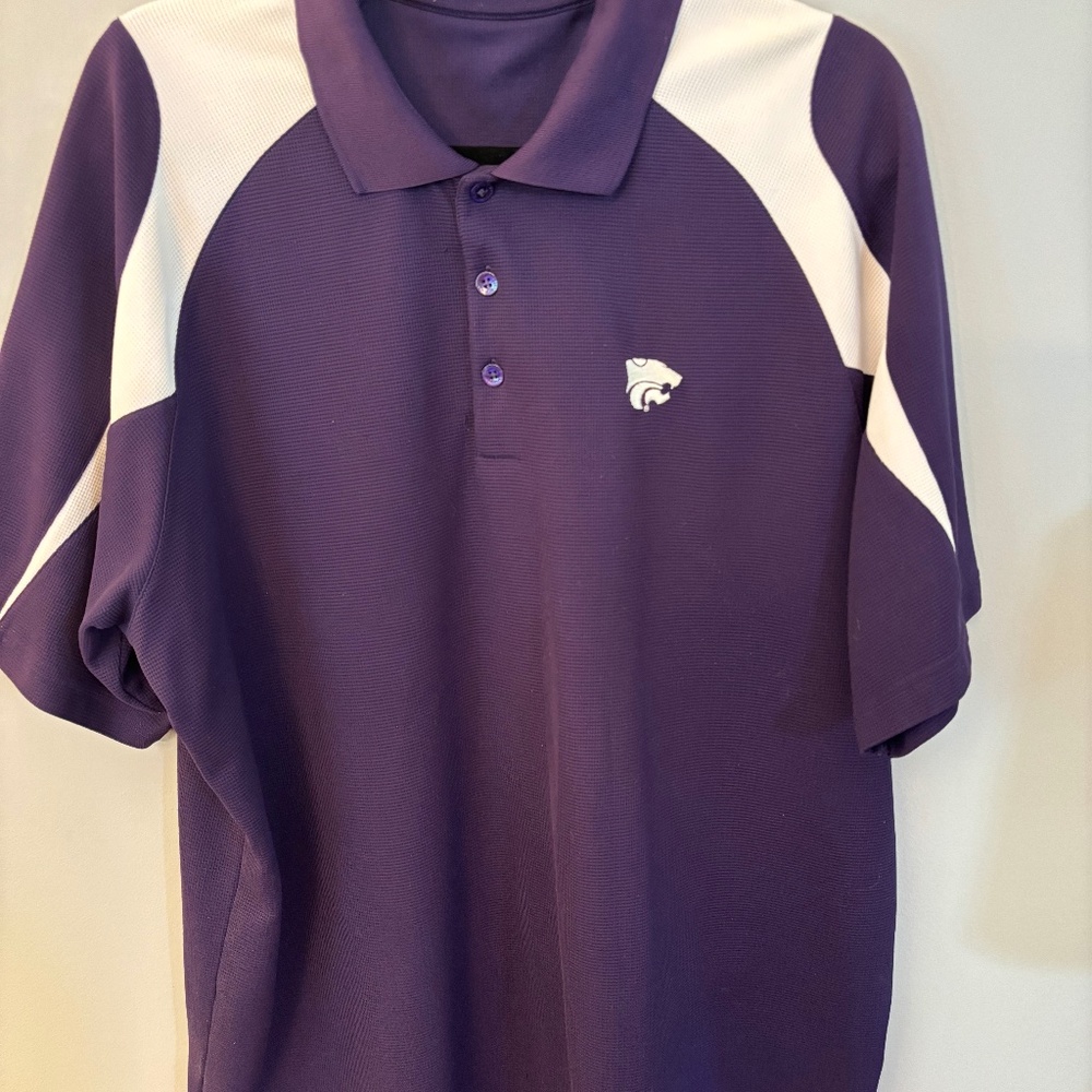 Antigua Mens K-State Wildcats Short Sleeve Polo Shirt
